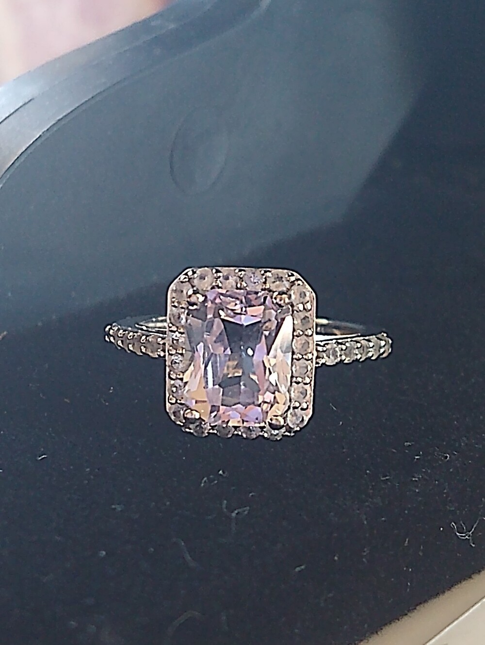 Affinity Gems Afghanistan Kunzite And White Tops Sterling Silver Ring Size 6 - Picture 6 of 10